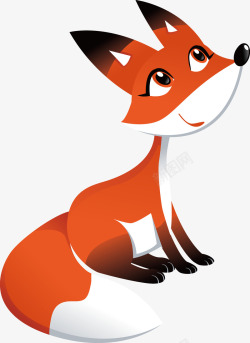 可爱风景卡通可爱动物狐狸插画矢量图高清图片