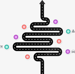 公路商务信息图矢量图素材