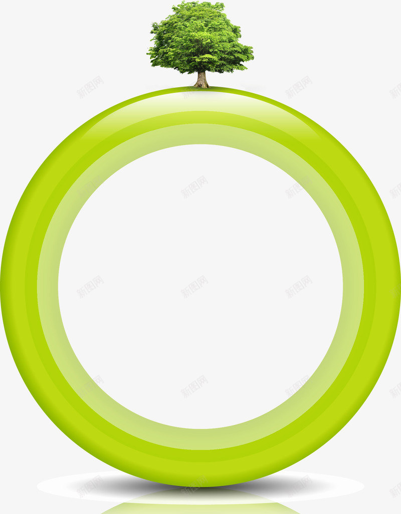 圆形环保分层树木装饰png免抠素材_新图网 https://ixintu.com 分层 圆形 树木 环保 装饰