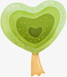 绿色分层创意爱心树木png免抠素材_新图网 https://ixintu.com 分层 创意 树木 爱心 绿色