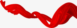 红色丝带企业漂浮素材