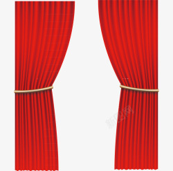 绿色植物帘子红帘子挂饰圣诞节帘子高清图片