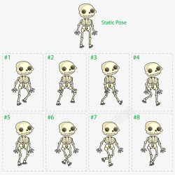 骨架的动画矢量图素材