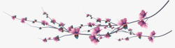手绘写实粉色的花朵矢量图素材