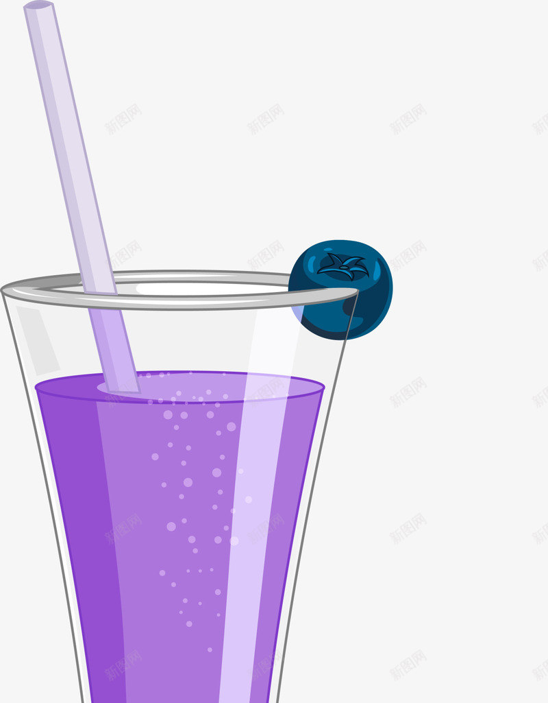 紫色卡通立体蓝莓汁png免抠素材_新图网 https://ixintu.com summer 夏天 夏季 夏日 果汁 蓝莓汁 饮品 饮料