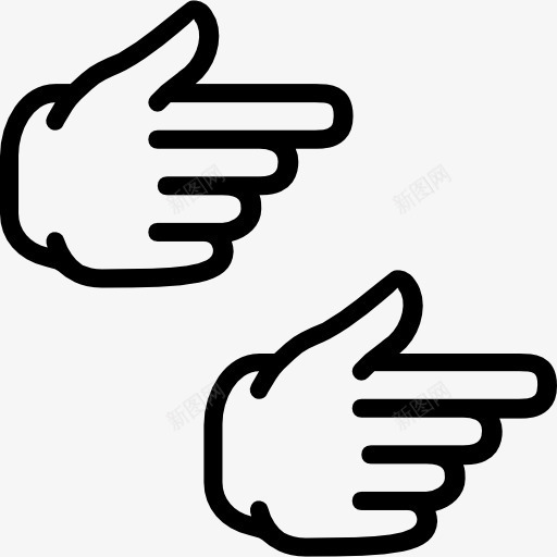 指向右图标png_新图网 https://ixintu.com 手势 手和手势 手指 指向右 接口方面