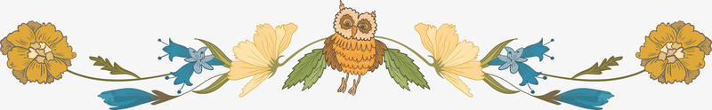 小鸟花草分割线png免抠素材_新图网 https://ixintu.com png图形 png装饰 分割线 小鸟 手绘 花草 装饰