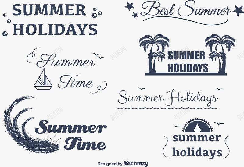 英文字体夏季矢量图eps免抠素材_新图网 https://ixintu.com 夏季 字体 椰子树 波浪 素材 花边 英文 矢量图