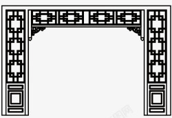 古代雕花窗户素材