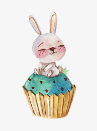 灰兔png免抠素材_新图网 https://ixintu.com Q版灰兔 兔子 手绘 灰兔 甜品 蛋糕