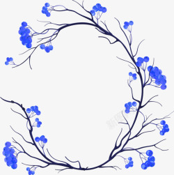 蓝莓树枝素材