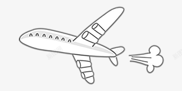 白色可爱手绘卡通飞机png免抠素材_新图网 https://ixintu.com 卡通 卡通飞机 可爱 手绘 白色 飞机
