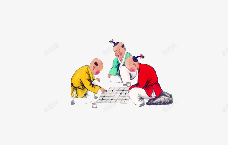 下棋png免抠素材_新图网 https://ixintu.com 下棋 古人下棋 古人对弈 古代 古风下棋 围棋