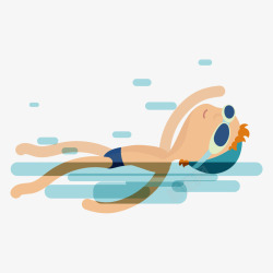 游泳创意创意夏季游泳元素矢量图高清图片