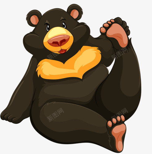 卡通黑熊png免抠素材_新图网 https://ixintu.com 卡通手绘熊 玩具熊 黑熊