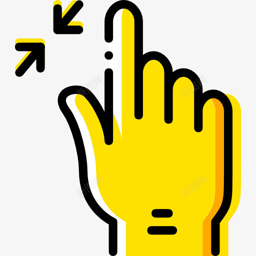 放大图标png_新图网 https://ixintu.com 多媒体选项 姿态 手 手势 手和手势 手指 放大 箭 触摸屏