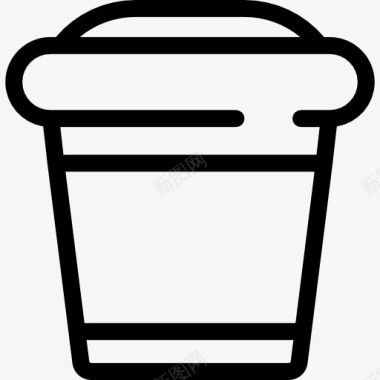 塑料咖啡杯图标图标