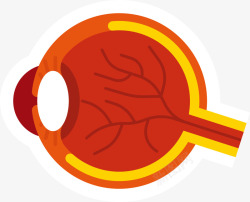红色眼球一个红色充满血丝的眼球矢量图高清图片