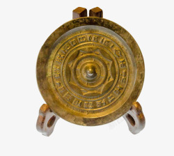 古代实物铜镜金属镜托图素材