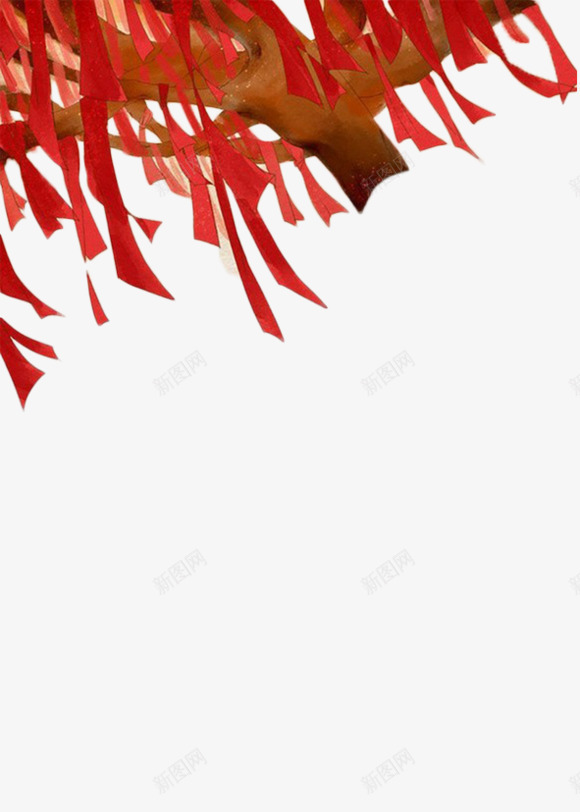 红色丝带飘带大量丝带png免抠素材_新图网 https://ixintu.com 丝带 大量 红色 飘带