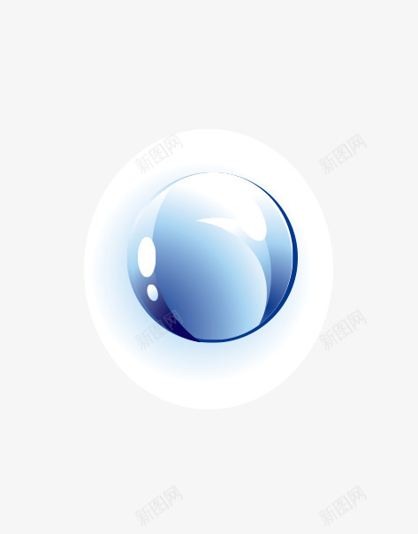 蓝色水滴一颗png免抠素材_新图网 https://ixintu.com 一颗 水滴 蓝色