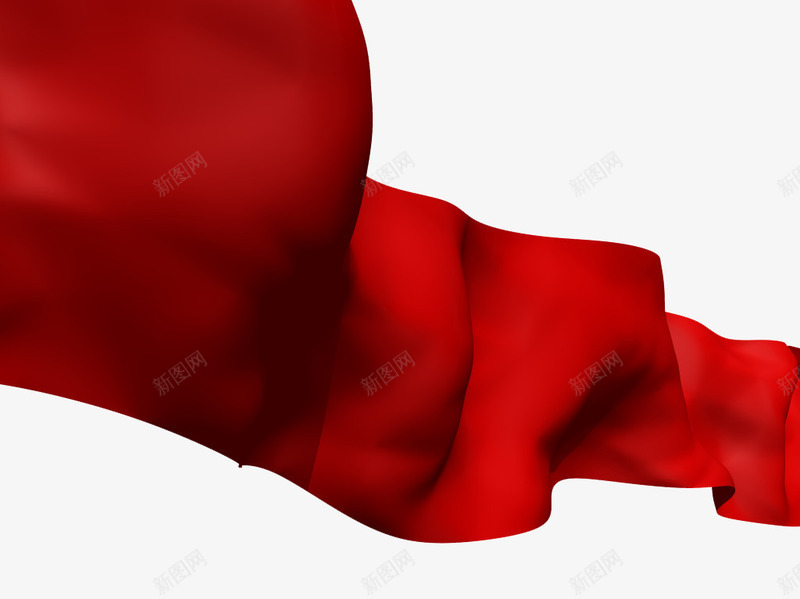 红色绸带png免抠素材_新图网 https://ixintu.com 丝带 红布带 红色绸带 绸带