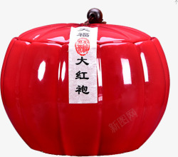 红色罐装大红袍茶叶罐装高清图片