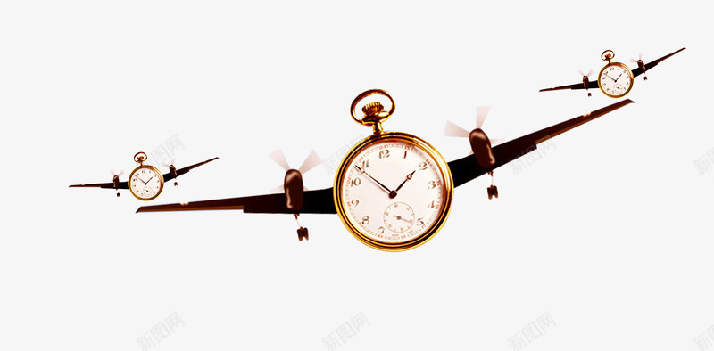 钟表png免抠素材_新图网 https://ixintu.com 创意时钟 创意素材 创意设计 手表 时间 时间流逝 钟表 钟表手机 飞机 飞行
