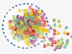 QQ糖图片散落的透明软糖高清图片