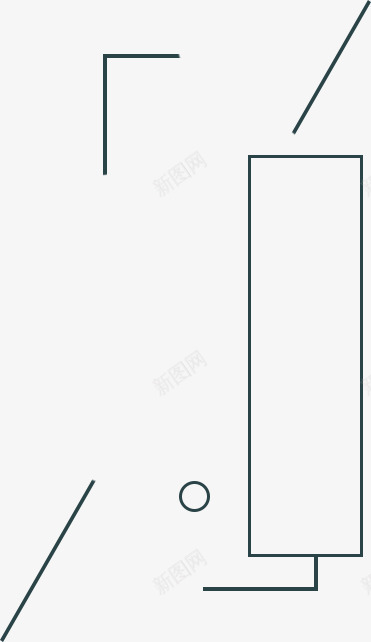 线条框png免抠素材_新图网 https://ixintu.com 现代线框组合