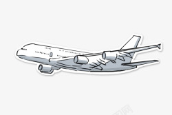 白色素描飞机图素材
