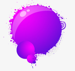 紫色创意对话框素材