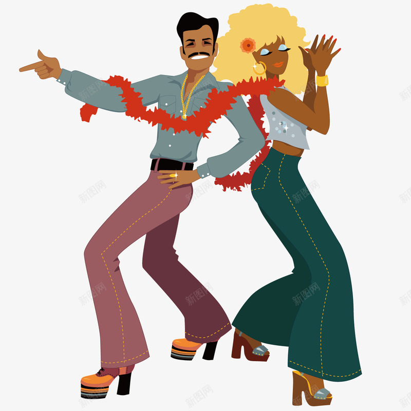 两位披着红丝巾跳舞的夫妻png免抠素材_新图网 https://ixintu.com 夫妻 红丝巾 跳舞