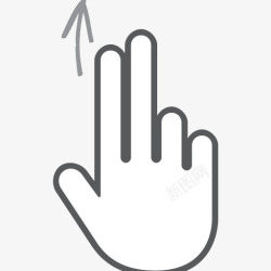 交互式手指手势手互动滚动刷卡起来交互图标高清图片