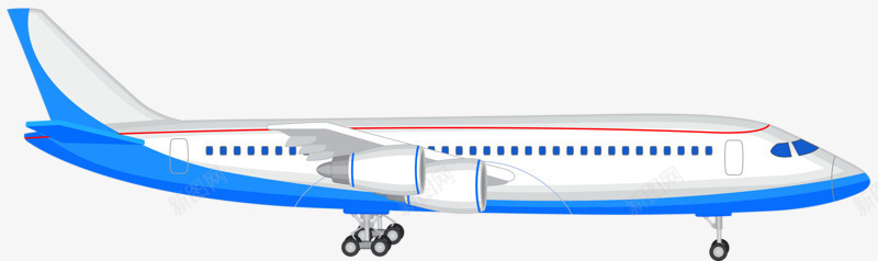 航空飞机png免抠素材_新图网 https://ixintu.com 白色 空姐 空少 航班 飞机