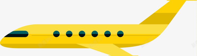 黄色灰机飞机客机透明背景png免抠素材_新图网 https://ixintu.com 客机 透明飞机 飞机 黄色