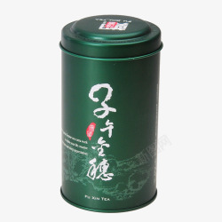 中国风绿色茶叶铁罐素材