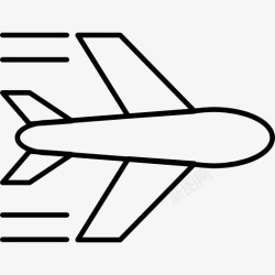 黑包飞机飞行图标高清图片