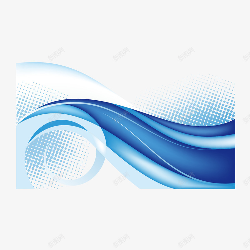 条纹装饰图png免抠素材_新图网 https://ixintu.com PPT元素 曲线元素 蓝色曲线