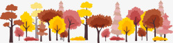 秋天树木装饰图案素材