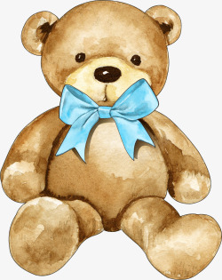 动物毛绒玩具凳子小熊身上的蝴蝶结高清图片