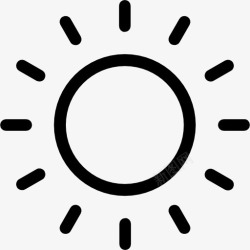 天气热大太阳图标高清图片