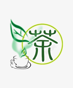 绿色茶艺术字素材