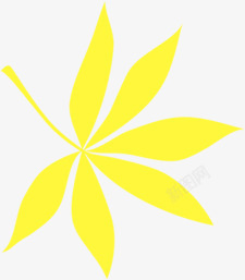 黄色卡通枫叶造型素材