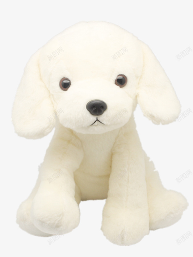 毛绒玩具白狗png免抠素材_新图网 https://ixintu.com 产品实物 好玩的玩具狗 好看的玩具狗 白色的玩具狗