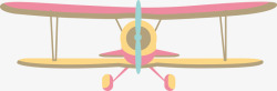 卡通双翼飞机卡通老式双翼飞机矢量图高清图片