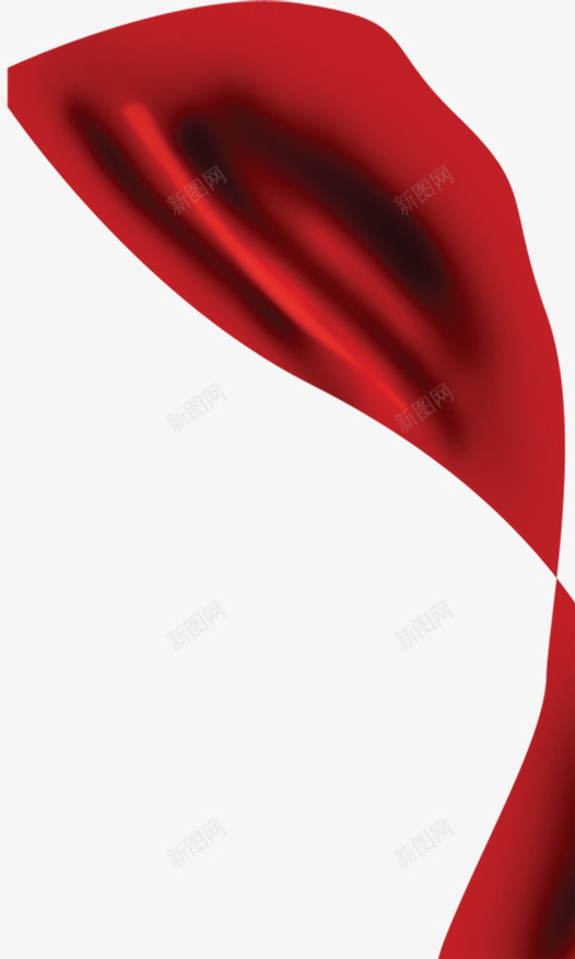 红色绸带png免抠素材_新图网 https://ixintu.com 丝带 水波荡漾 红色 绸带 缥缈
