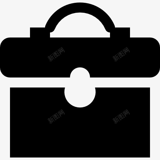 黑色公文标图标png_新图网 https://ixintu.com 公文包 工具 工具和器具 工具袋 手袋 组合 黑