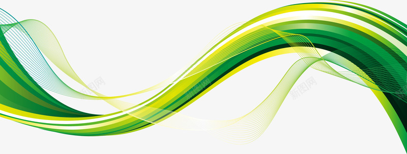 流动的绿色波png免抠素材_新图网 https://ixintu.com 曲线 波线 矢量背景 绿色