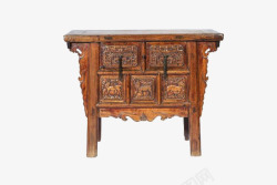 古典家具雕花古典家具古代雕花木桌抽屉高清图片